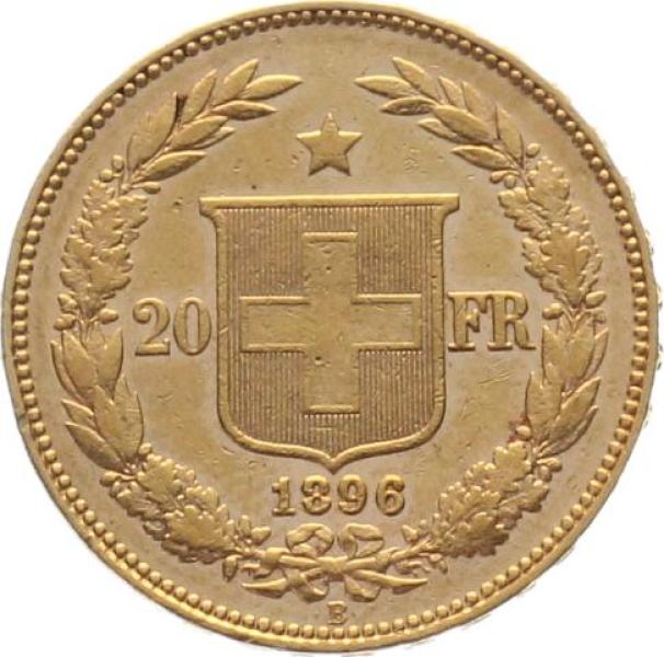 20 Franken 1896 B - Helvetia